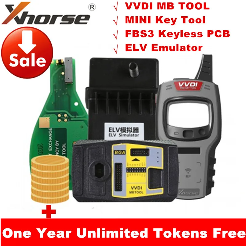 Программатор ключей Xhorse V5.0.5 VVDI MB BGA + 1 год неограниченных токов для Benz FBS3