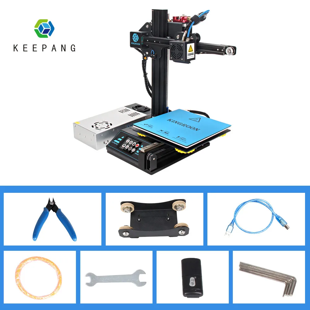 Pаспродажа Комплект для 3D принтера «DIY» Жесткий металлический каркас для печати 180x180x180mm Бесплатная SD карта с предустановленной 3D моделью для печати ...