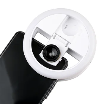 

USB Charge LED Selfie Ring Light Macro Eyelash Shooting Lighting Selfie Enhancing Fill Light For Phones Eyelash Extension Tool