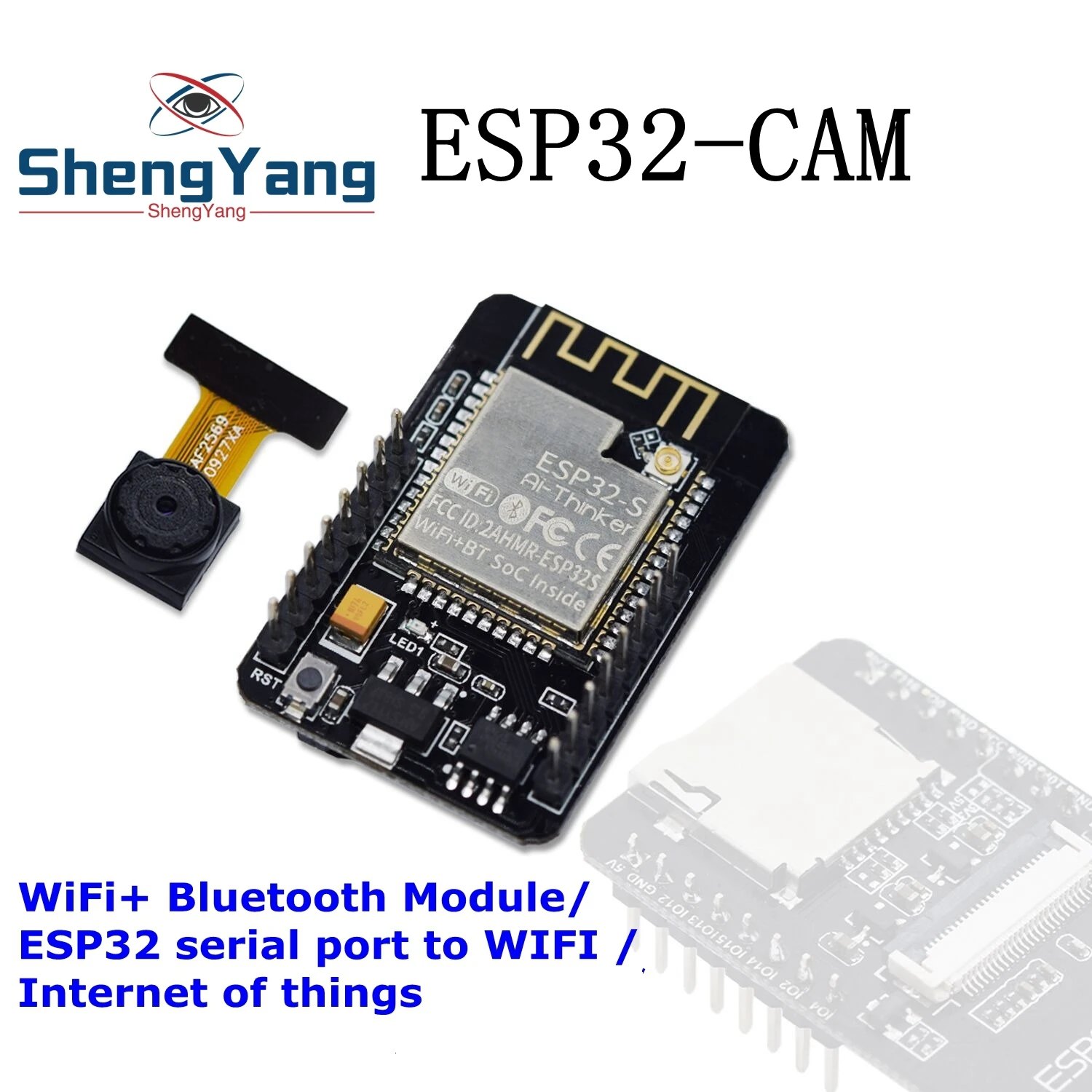 TZT ESP32-CAM WiFi + Bluetooth Module Camera Module Development Board ESP32 with Camera Module OV2640 2MP For Arduino