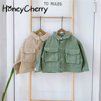 

Children's Autumn Toddler Girl Jackets And Coats Clothes 2020 New Kids' Big Pocket Jacket Girls Jean Jackets Kids