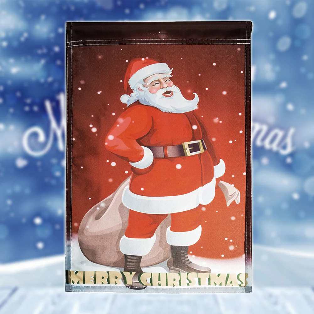 

Christmas Type Garden Flag Santa Claus Snowman Indoor Outdoor Home Decor Hanging Flags Garden Banner Sweet Garden Decoration