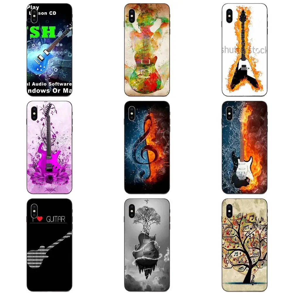 Для Galaxy A10S A20S A2 Core A30S A40S A50S A70S A90 5G M10 M30S M40 Note 10 Plus TPU Cute Skin Fire Water Guitar музыкальный