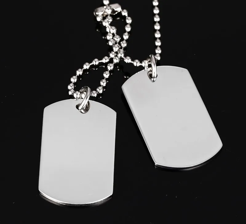 Vnox Stainless Steel Double Dog Tag Necklace Pendant Id Men Jewelry 24 Chain 24 Chain Dog Tag Necklacechain Men 24 Aliexpress - double dog tag necklace in stainless steel srn1394 roblox