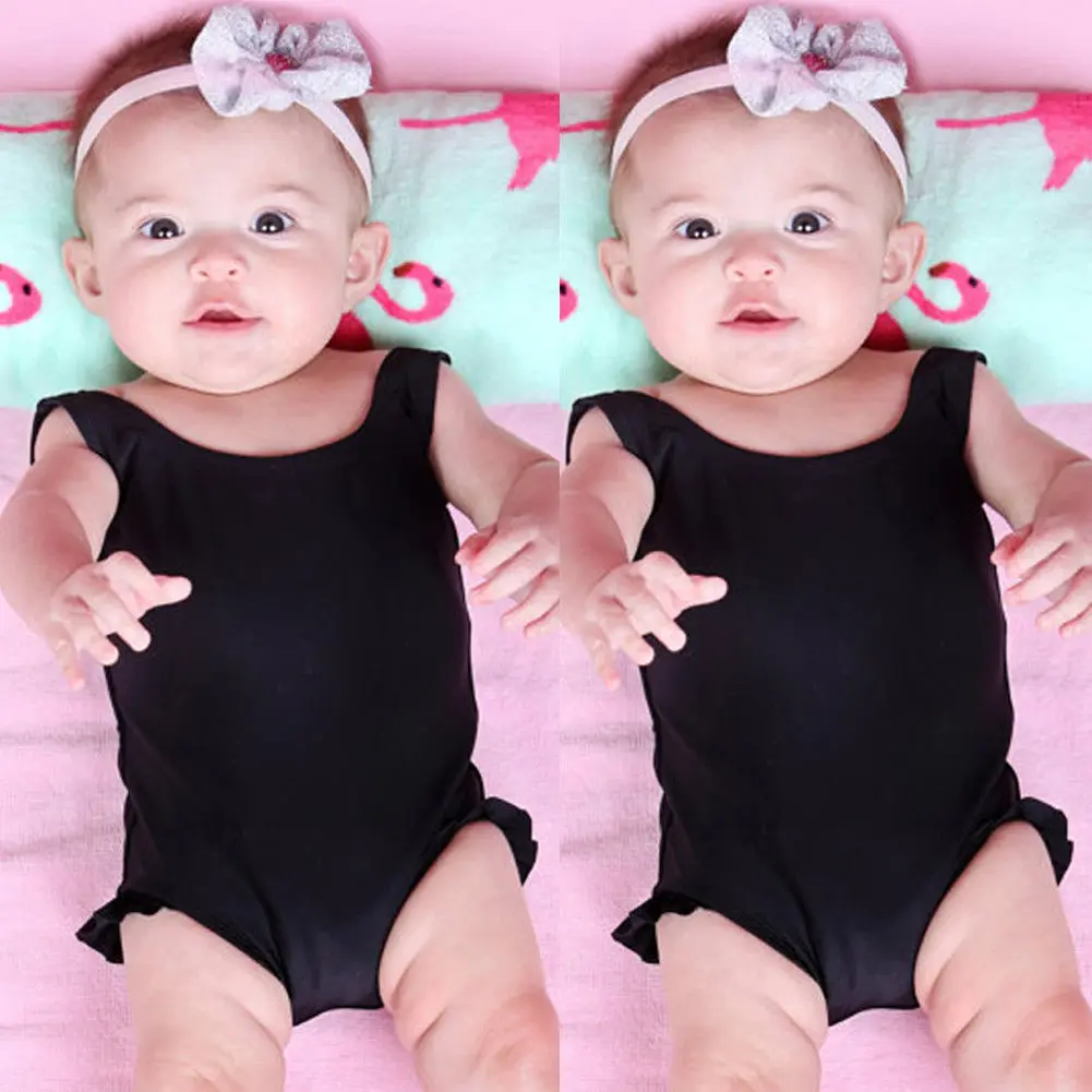 Meihuida/милые однотонные танкини для маленьких девочек; От 0 месяцев до 3 лет цельные купальные костюмы с оборками; пляжная одежда; летняя одежда для плавания с открытой спиной