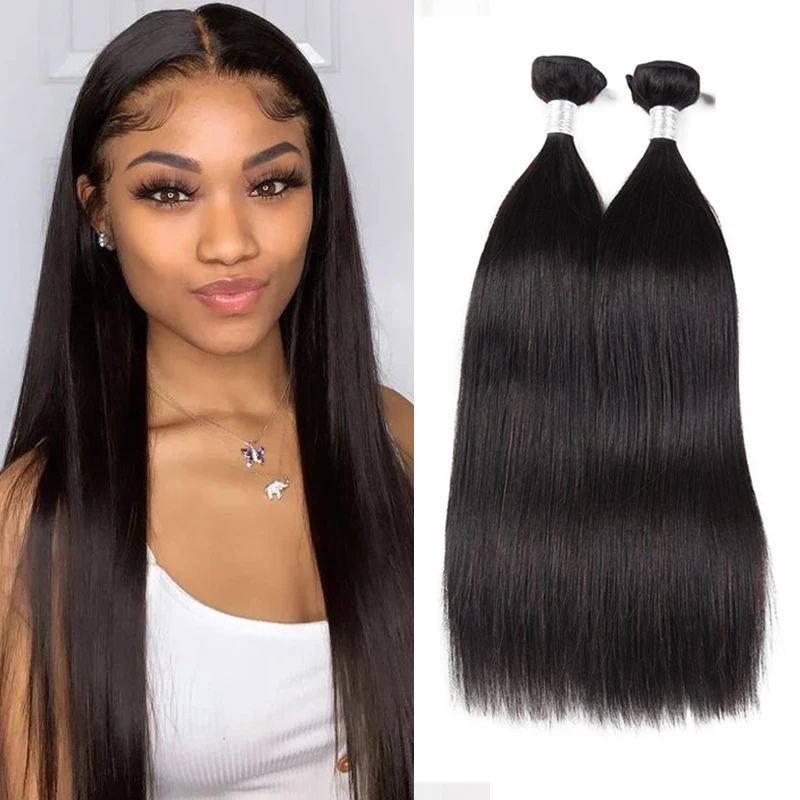 QING SI прямые волосы пряди 9A девственные человеческие Remy для модных дам/девушек 3