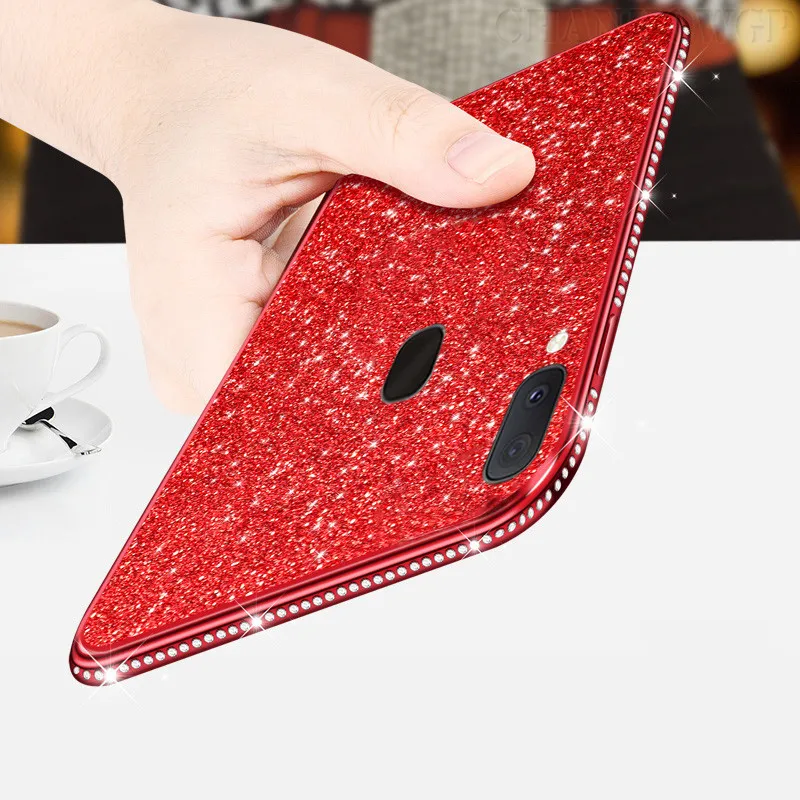 

Luxury Glitter Case For Samsung Galaxy A20e A30 A50 A70 A10e A40 A60 A80 Soft Silicone TPU Cover For Samsung S10 5G Plus Shell