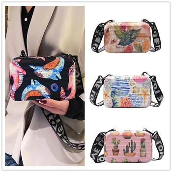 

New Personality Shoulder Clutch Mini Square Box Bag 2020 Cartoon Color Lovely Crossbody Bags Women Children Handbag Sac A Main