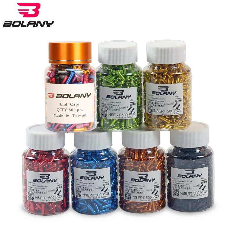 

500pcs Lnner Wire Cable End Caps Light Aluminum Tail Sleeve Brakes For Bicycles Brake Line And Derailleur For Bike Accessories