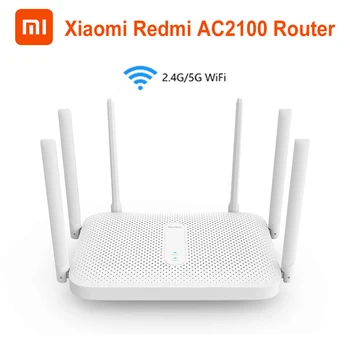 

Xiaomi Redmi AC2100 Router Gigabit 2.4G 5.0GHz Dual-Band 2033Mbps Wireless Router Wifi Repeater With 6 High Gain Antennas Wider