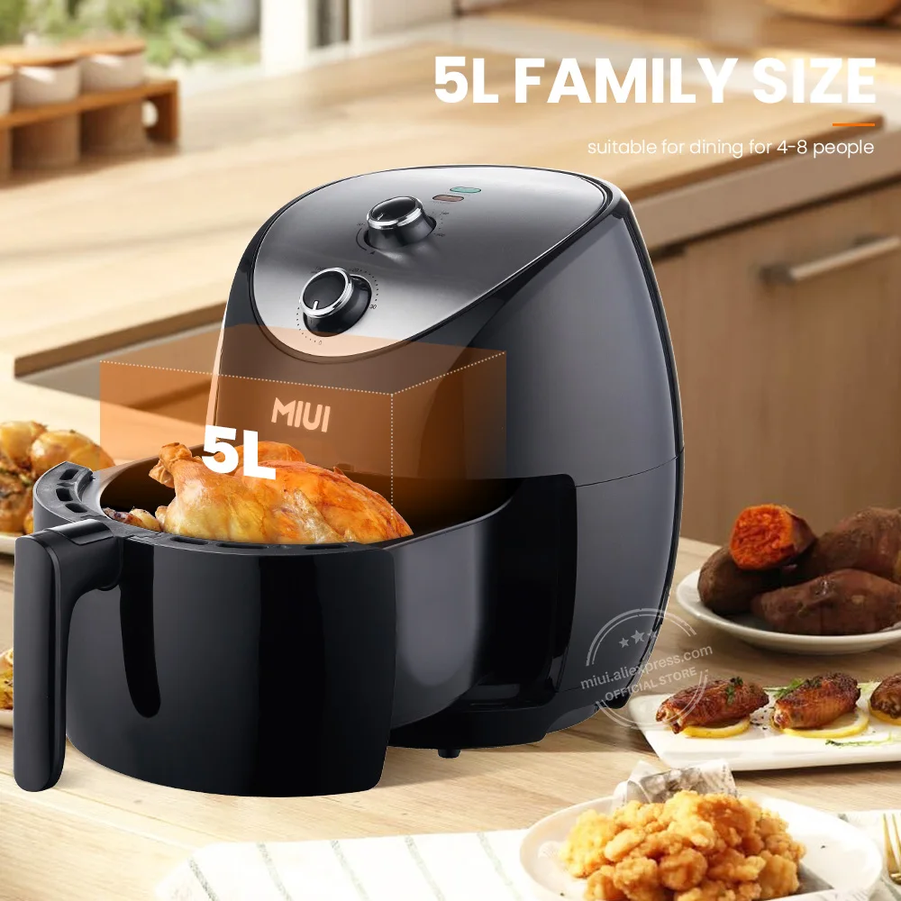 MIUI Smart Air Fryer with Two Baskets Dual Screen Touch Control No-Oil Hot  Air Oven 4.5L/9L Electric Deep Fryer Viewable Window - AliExpress