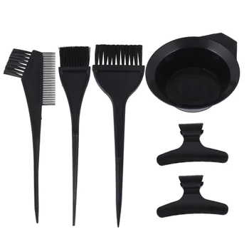 

9pcs Hair Dye Tool Kit Hair Coloring Set Useful Diy Dyeing Tool Set Hair Tinting Tools Dyeing Brushes Bowl(6pcs Brush + 1pc Bowl