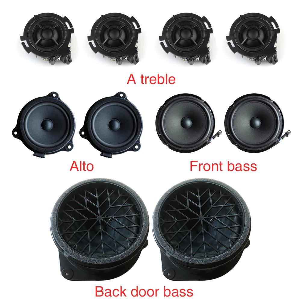 Автомобильный Дверной динамик для Audi A6 серии НЧ-динамик СЧ-твитеры полный комплект 10 шт. громкоговоритель звуковой сигнал музыка стерео звук