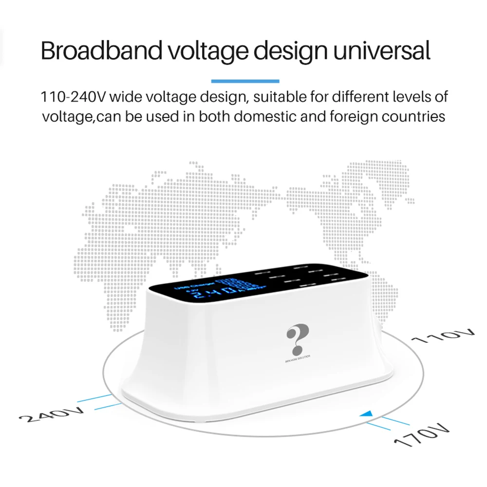Быстрая зарядка 3,0 Смарт usb type C зарядная станция светодиодный дисплей Быстрая зарядка телефон планшет USB зарядное устройство для iPhone samsung адаптер