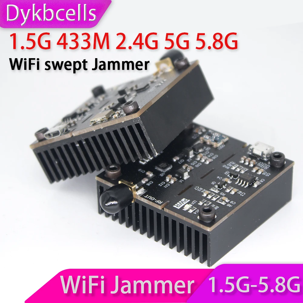 Dykbcells Wi-Fi глушитель 2 4G Φ 5 8G 433M 1.5G Shielder предотвращает частоту сигнала W RF усилитель