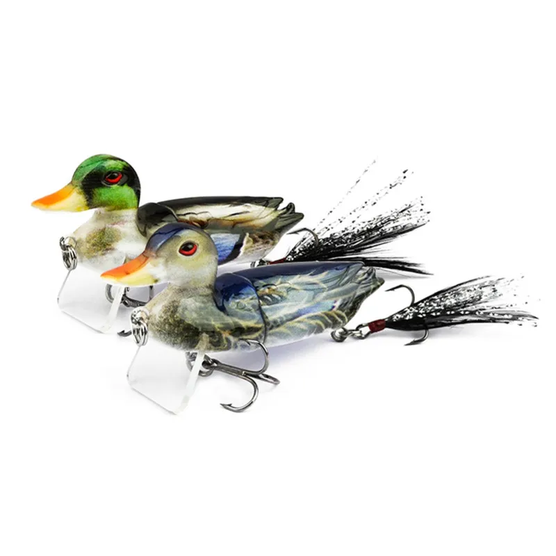 3D утка Topwater plashing искусственная рыба приманка плавающая поддельная приманка выщипывание брызг ноги жесткие рыболовные снасти снаряжение