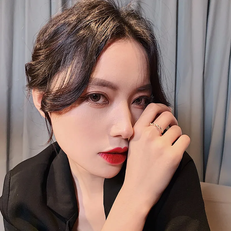 2020 new fashion geometric woven twist open rings Korean classic copper alloy female jewelry girlfriends gift accessories ring - Image 2