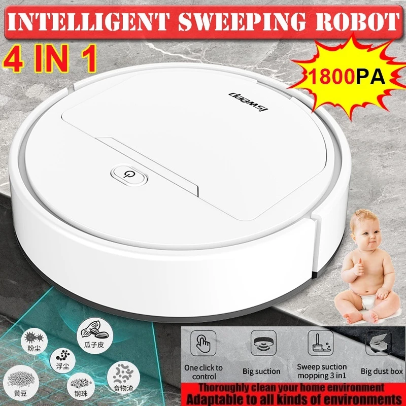 

[LOWE STPRICE] Newly Intelligent Charging Sweeping Robot Sweeper 4 In 1 Household Cleaner