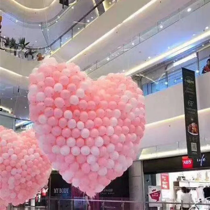 Воздушный шар в форме сердца, Сетчатая Сумка для свадебного украшения, романтичный воздушный шар в форме дождя, воздушный шар в форме капли