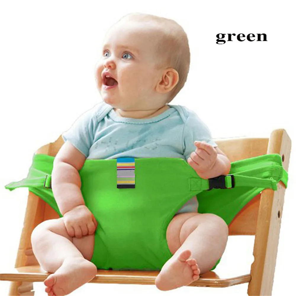 Чехлы для ремней и ремней детские ремни безопасности для столовой ремень безопасности для стула переносные ремни для обеда из полиэстера фиксированные удобные ремни для кормления детей - Цвет: green