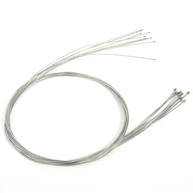 

10Pcs Bicycle Bike Cycling MTB Brake / Shift Cable Steel Inner Wire Line 1.95m Zinc head + Steel wire Cable