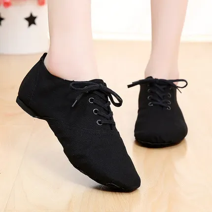 4012 Low Top Black Купоны, женские парусиновые танцевальные туфли на шнуровке, балетные кроссовки с пуантами для женщин, мужчин, женщин, парусиновые танцевальные джазовые туфли - Цвет: 4012 Low Top Black
