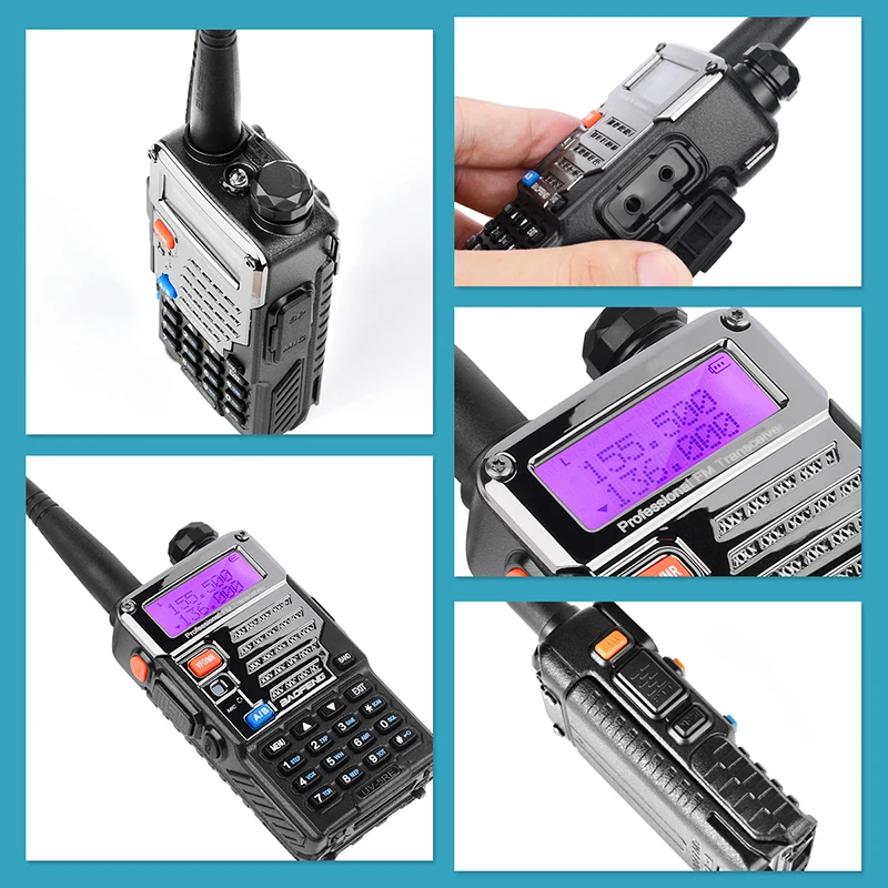 Портативная рация портативное радио Baofeng UV-5RE двухдиапазонное двухстороннее радио Pofung UV 5RE 5 Вт 128CH UHF/VHF двойной дисплей радио