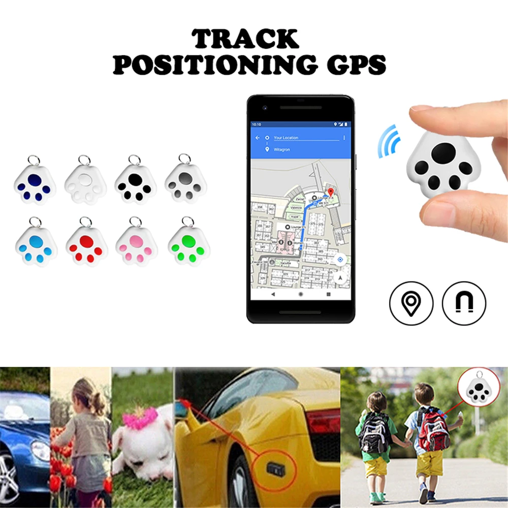 Localizador inteligente con GPS para niños, Mini localizador inteligente con Bluetooth, Sensor de alarma de Antipérdida, dispositivo para mascotas, gatos, motocicletas, equipaje