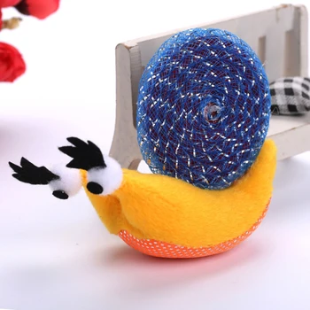 

Mini Snail-shaped Cute Soft Safe Healthy Interesting Toy Pet Cat Tools Cat Self-excited Grinding Claw Toy Dog Cat Supplies