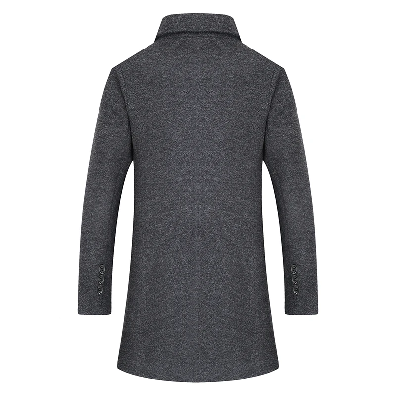 10XL 8XL 6XL 5XL мужское шерстяное пальто Зимний теплый однотонный длинный Тренч мужской однобортный деловой Повседневный плащ парка