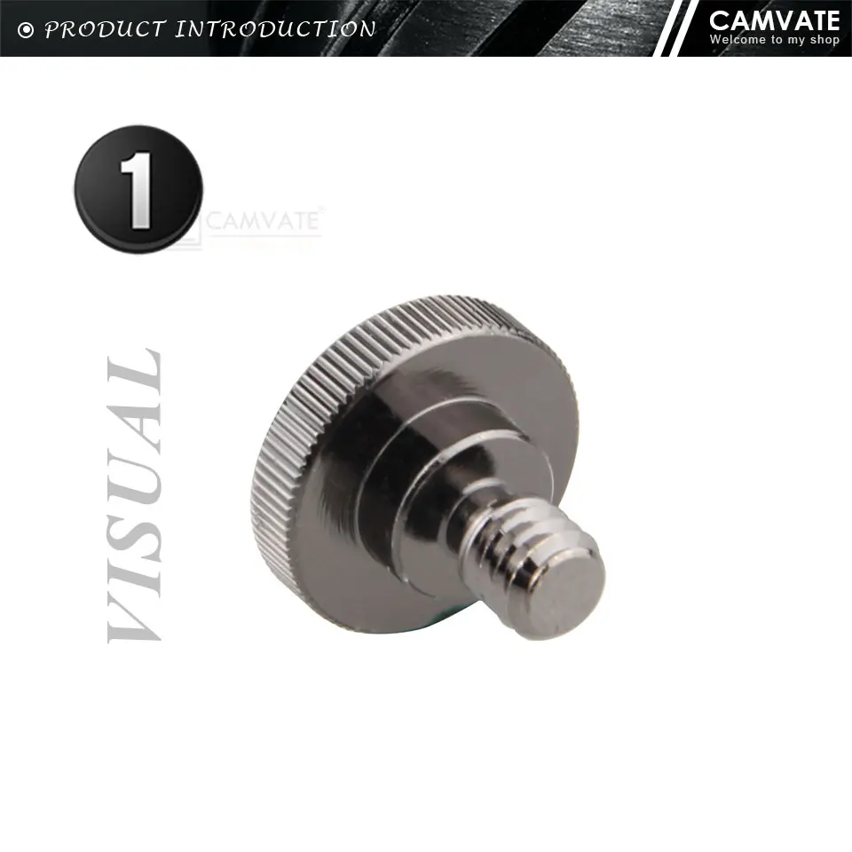 Camera Screw Adapter Hand Screw With 1/4"-20 To 1/4"-20 Threaded For Quick Relea
