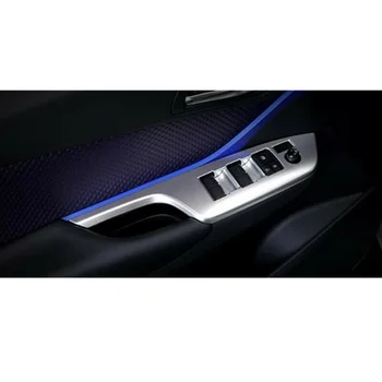 

4pcs/set Door Decoration Cover Trims Silver ABS Plastic Handle Holder Window Lift Switch For Toyota C-HR CHR 2016-20 Durable