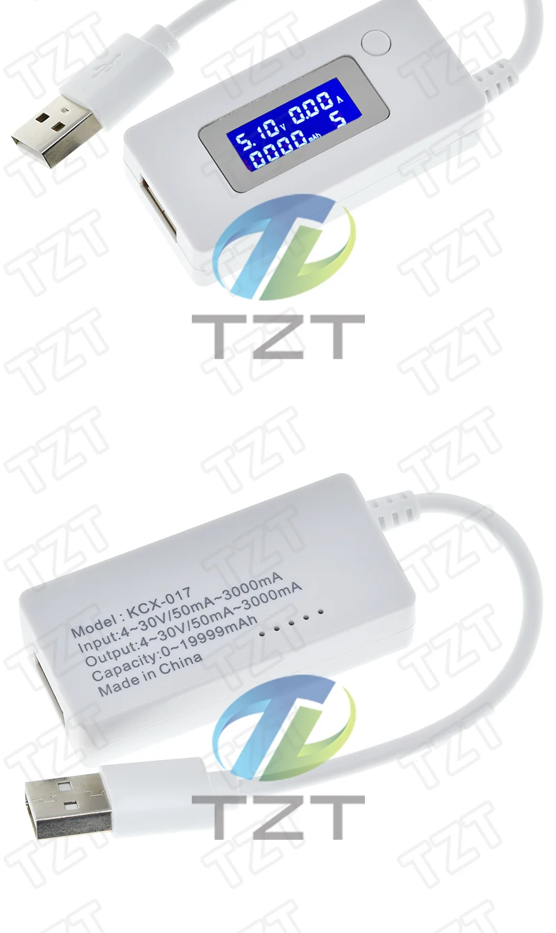 TZT 1/2/5 Stück LCD Micro USB Ladegerät Batteriekapazität Spannung Strom Tester Messgerät Detektor + Lastwiderstand 2A/1A mit Schalter – Detail 7