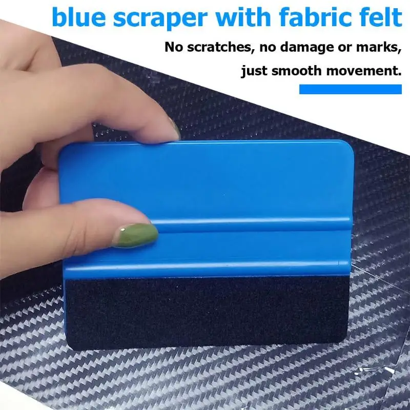 

Car Window Wrapping Tools Vinyl Film Squeegee Scraper Squeegee with Felt Edge Auto Styling Sticker Accessories Blue