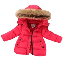 Fashion Cotton Down Jacket for Girls Outerwear Hooded Baby Girl Winter Clothes Years Children Outerwear for Girl Coat New