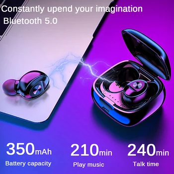

XG12 TWS Bluetooth Earphone 5.0 Stereo Binaural Call Earbud Wireless Sports Bass HIFI Hands-Free Gaming Headset with Microphone
