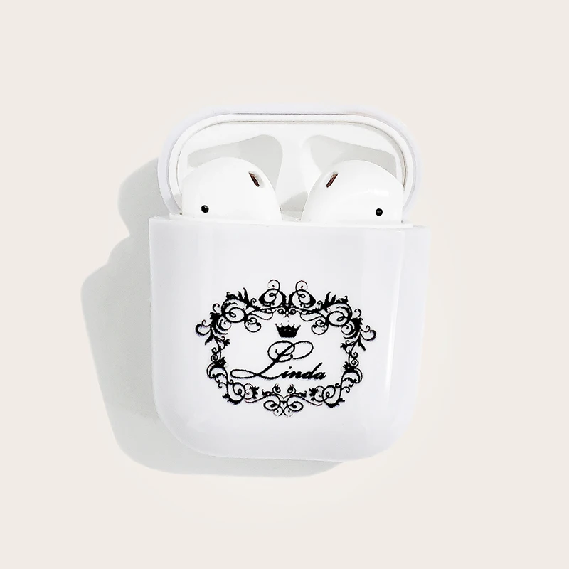 Защитный чехол с рисунком короны для беспроводной bluetooth-гарнитуры подходит airpods2
