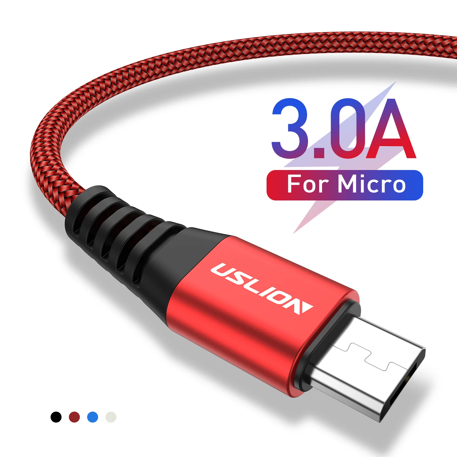 USLION USB кабель 3A Быстрая зарядка Micro USB кабель для samsung мобильного телефона зарядное устройство для Xiaomi кабель Micro USB Android кабель