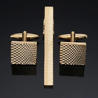 a set High quality brass enamel necktie clip cufflink suit men's business dress accessories French shirt cufflink  tie clip set 6