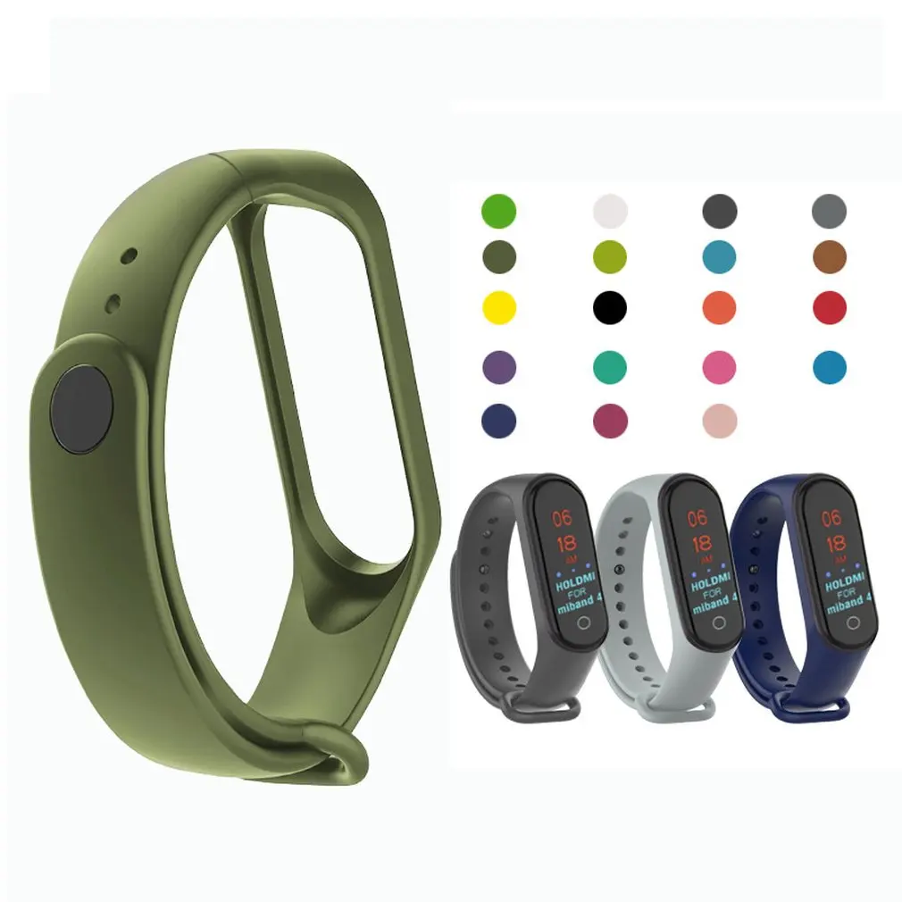 Модные часы браслет для Xiaomi Mi Watch Band 3 4 сменный спортивный силиконовый ремешок