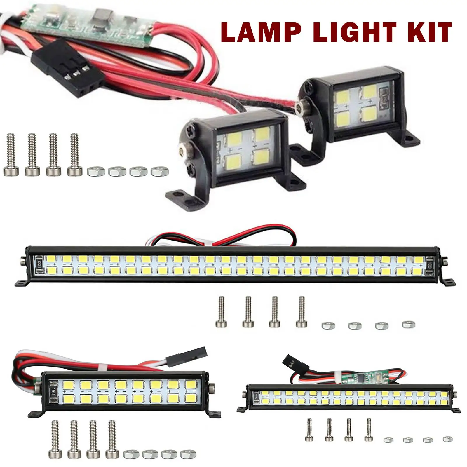 Double Row LED Light Kit For SCX10 D90 TRX4 1 10 RC Climbing Car