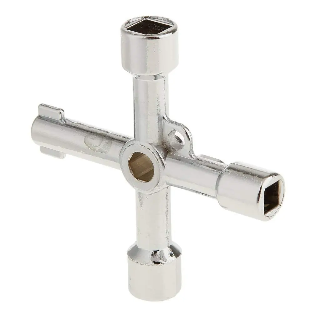 Cabinet Door Key-Square Cross Key Industrial Heating Valve Triangle Mechanical Water Meter Valve Elevator Cabinet Door Key afbeelding