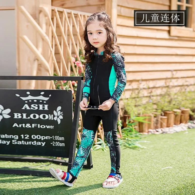 

One-piece Split Type Couples Diving Suit Bathing Suit Trousers Long Sleeve Jellyfish Clothing Sun-resistant Surfing South Korea