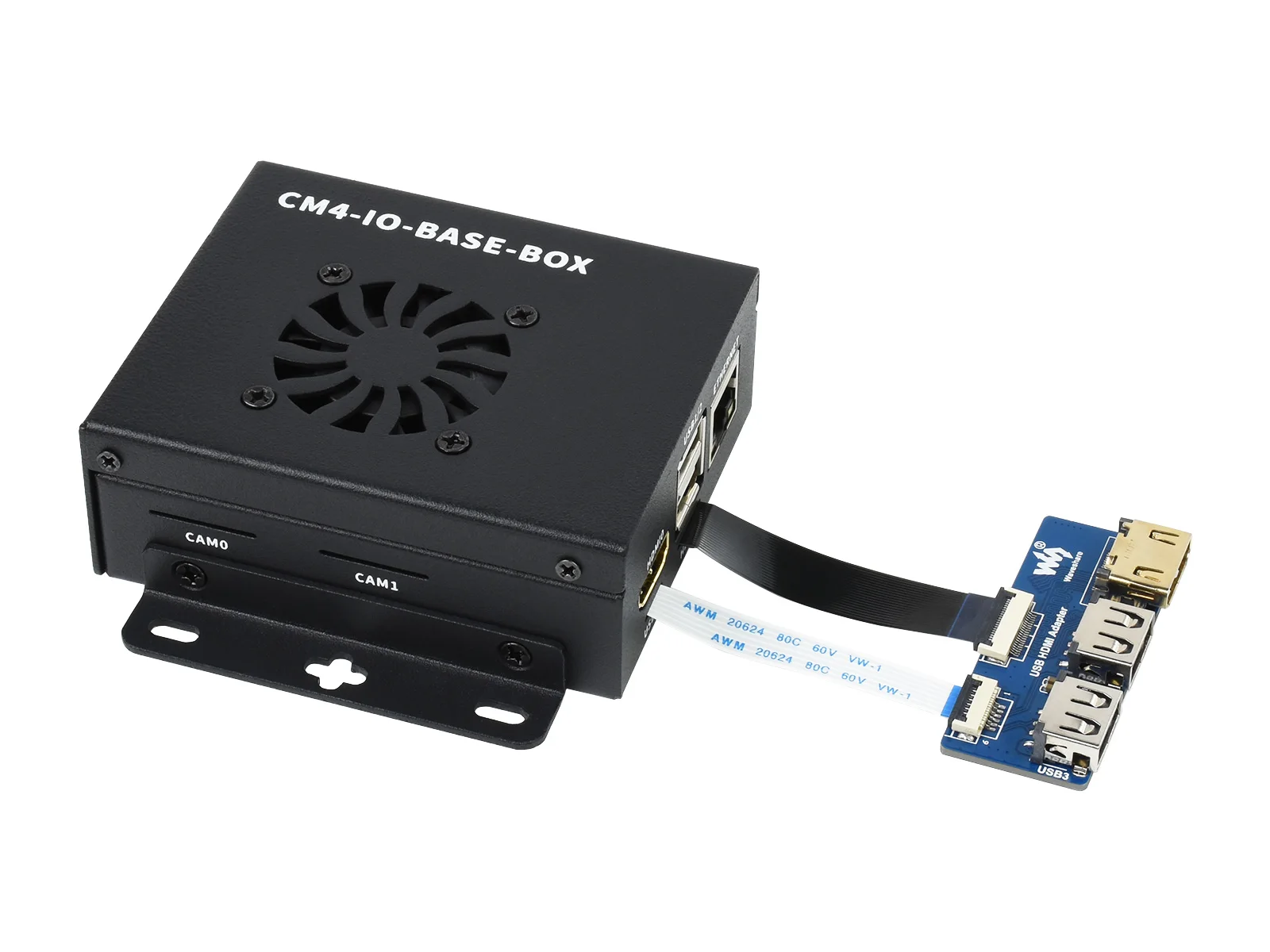 Adattatore Hdmi Usb Waveshare Cm4-Io-Base-Box-A, Per Modulo Di Calcolo Raspberry Pi 4