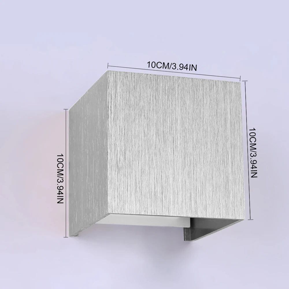 Ângulo de Iluminação Elétrico de Iluminação da Parede do Jardim ao ar Luz de Lavagem de Parede Arandelas Quadrado-wall-lâmpada Ajustável Prata Dourada Dispositivo Livre 6w Ip54 12 Luz de Lavagem de Parede, IP54 Prata