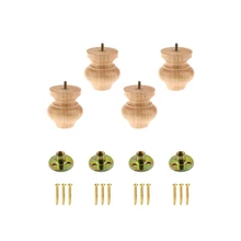 4 шт ножки из твердой древесины, включая аксессуары, стул, деревянную кровать, диван, шкаф и т. Д