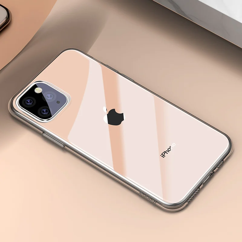 Baseus чехол для телефона iPhone 11 Pro Max Coque Ультратонкий Мягкий ТПУ силиконовый чехол для iPhone XI XIR Max новые Fundas - Цвет: Transparent golden