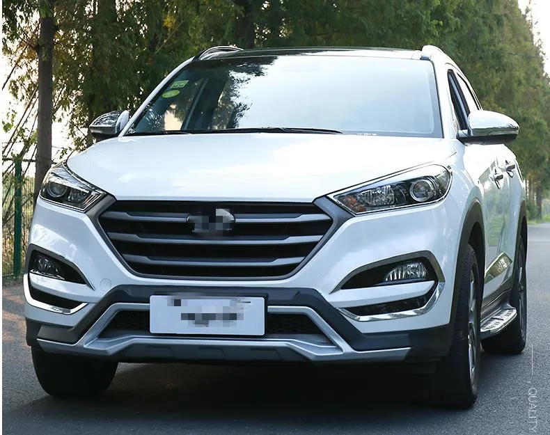 Высокое качество ABS автомобильный Стайлинг пластик Передний+ задний бампер Защита для hyundai Tucson- автомобиль-Стайлинг