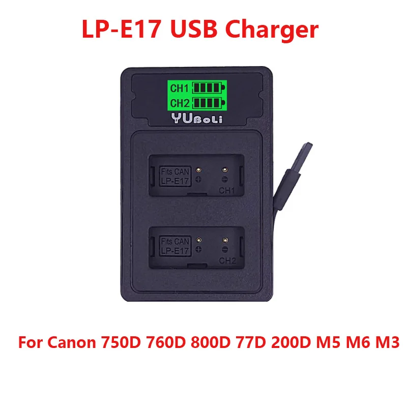 5 штук в наборе USB Порты и разъёмы цифровой Камера Батарея Зарядное устройство для Canon LP-E10 LP-E17 LP-E12 LP-E5 LP-E6 LP-E8