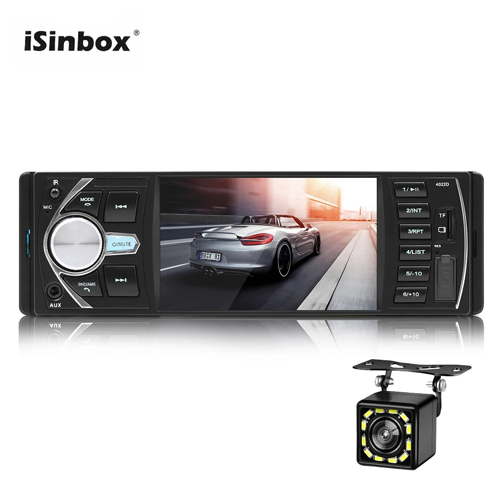 

ISINBOX 4.1" Car Radio 1 Din Radios Para Auto Bluetooth Handsfree Call Autoradio 1 Din Car Stereo Steering Wheel Control FM